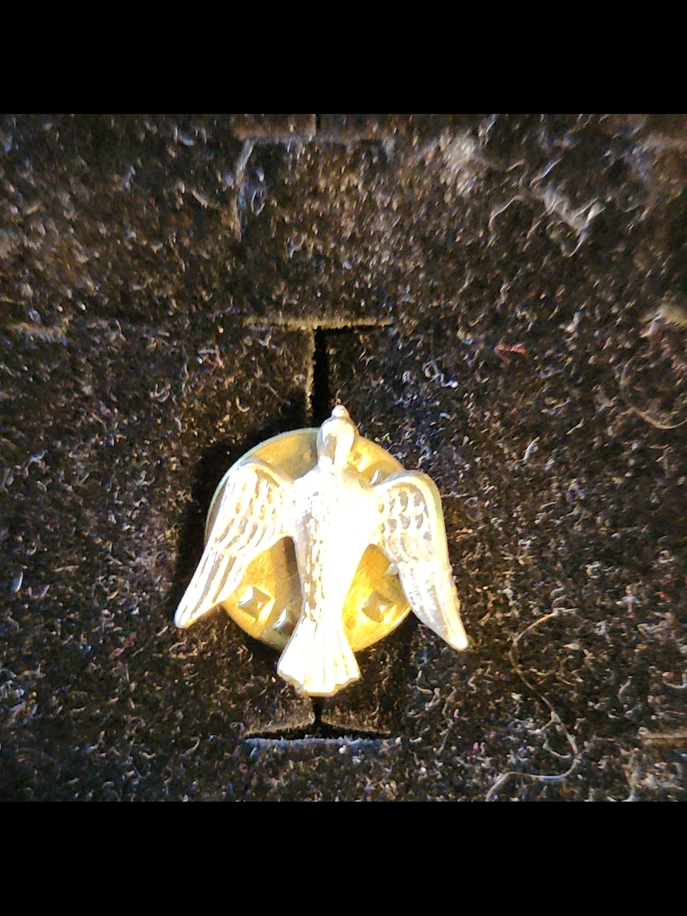Gold-tone Dove Bird Pin - Decorative Pet Bird Accessory